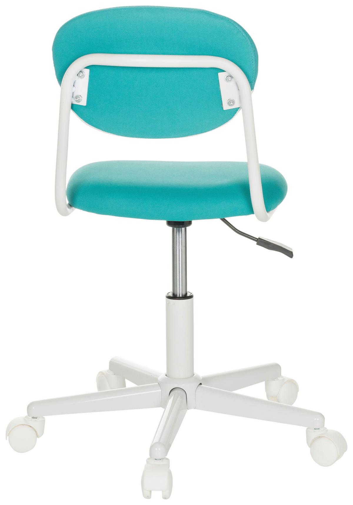 Jugenddrehstuhl Kiddy Base I - Türkis/Weiß, Basics, Kunststoff/Textil (60/72-83/60cm) - MID.YOU