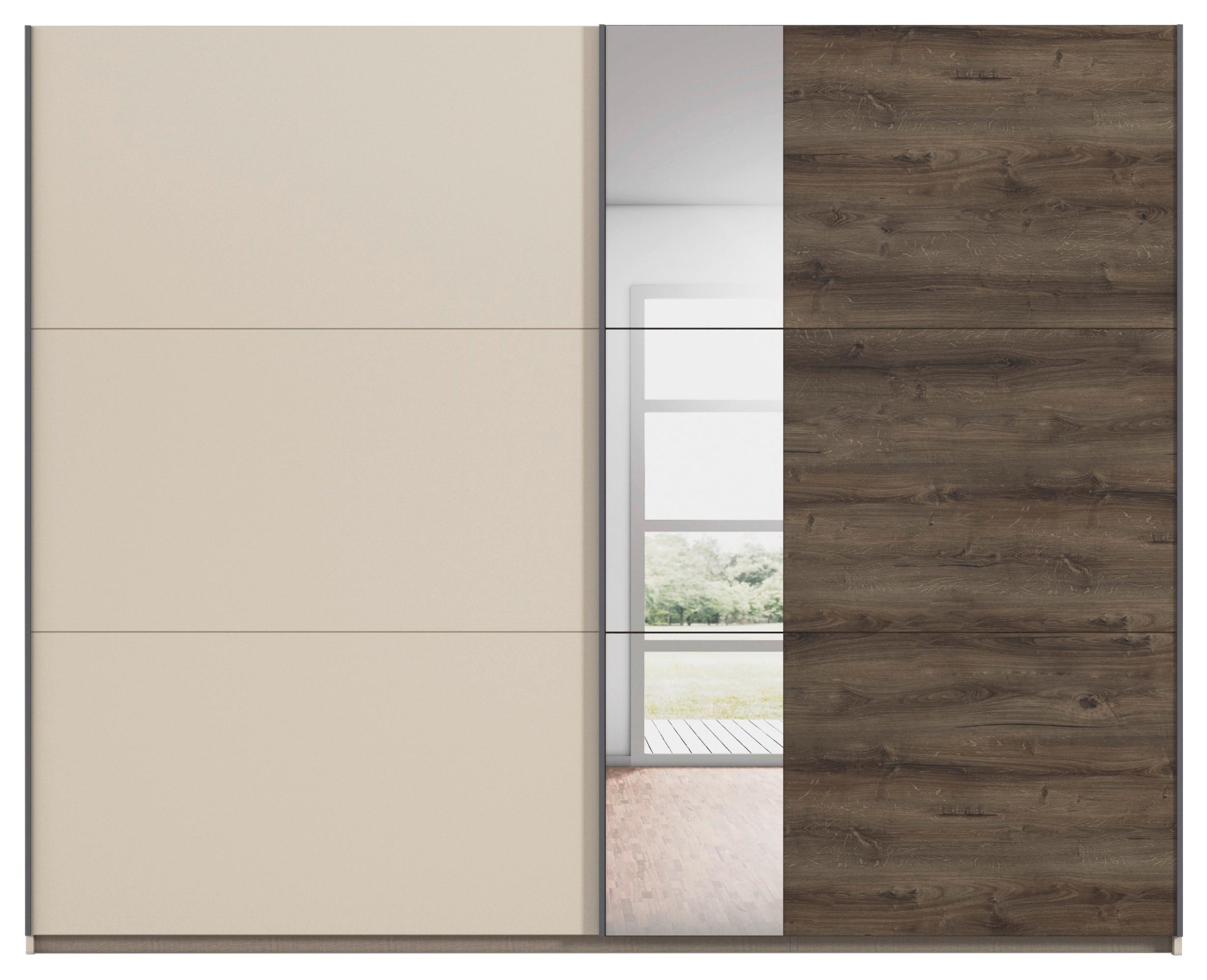 Schwebetürenschrank Sajo-Extra 218cm, Champagner - Champagner, Trend, Holzwerkstoff (218/210/59cm)