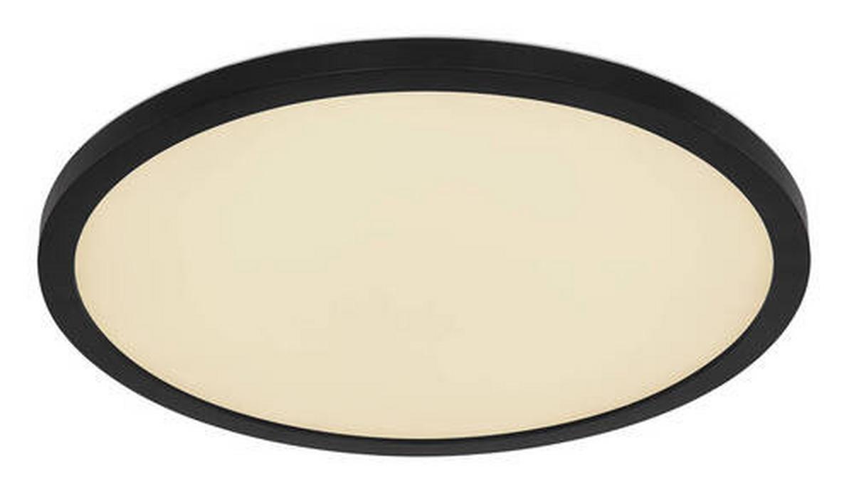 LED-Deckenleuchte 41562-18brgb - Opal/Schwarz, Design, Kunststoff (29,4/2,5cm) - Globo