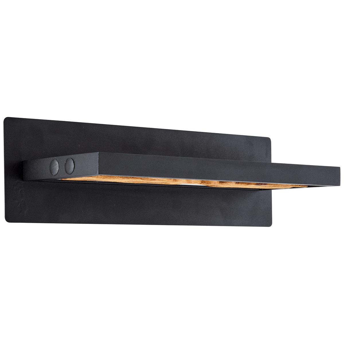LED-Wandleuchte G99820/76 Chaumont - Schwarz/Braun, Design, Holz/Metall (15,1/35cm) - Brilliant