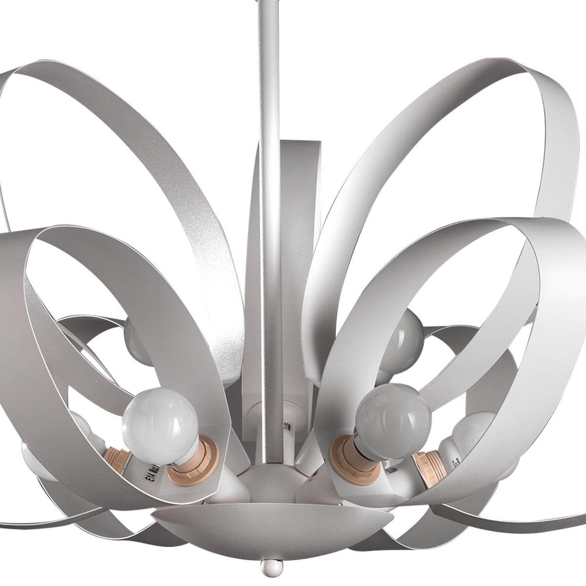 Kronleuchter 4735/9 - Weiß, Design, Metall (75/115cm)
