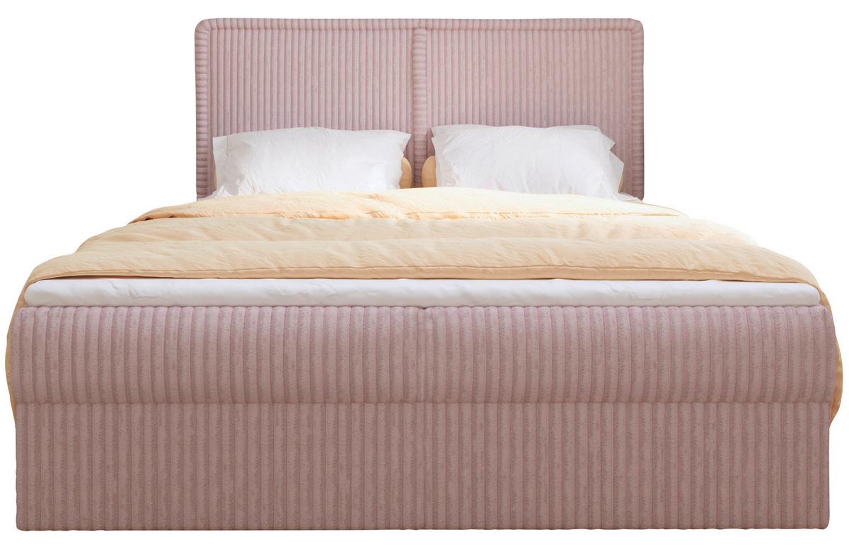 Boxbett Barcelona Lf: 180x200 Pink - Pink/Schwarz, MODERN, Holz/Kunststoff (180/200cm) - MID.YOU
