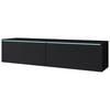 Lowboard mit Beleuchtung - Schwarz/Graphitfarben, Basics, Holzwerkstoff (140/30/33cm) - P & B