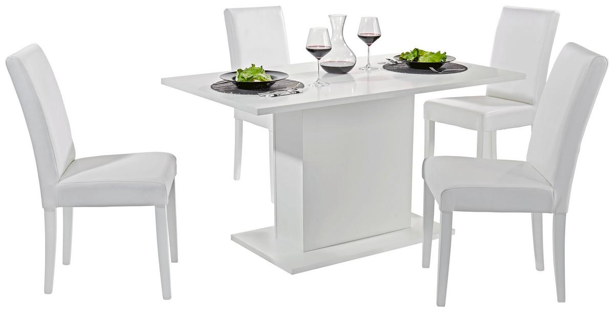 Esstisch Oskar 138x80 cm Weiß - Weiß, MODERN, Holzwerkstoff (138/76/80cm)