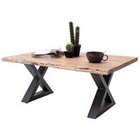 Couchtisch Holz Massiv Cartagena Akazie/Anthrazit - Anthrazit/Akaziefarben, MODERN, Holz/Metall (110/45/70cm)