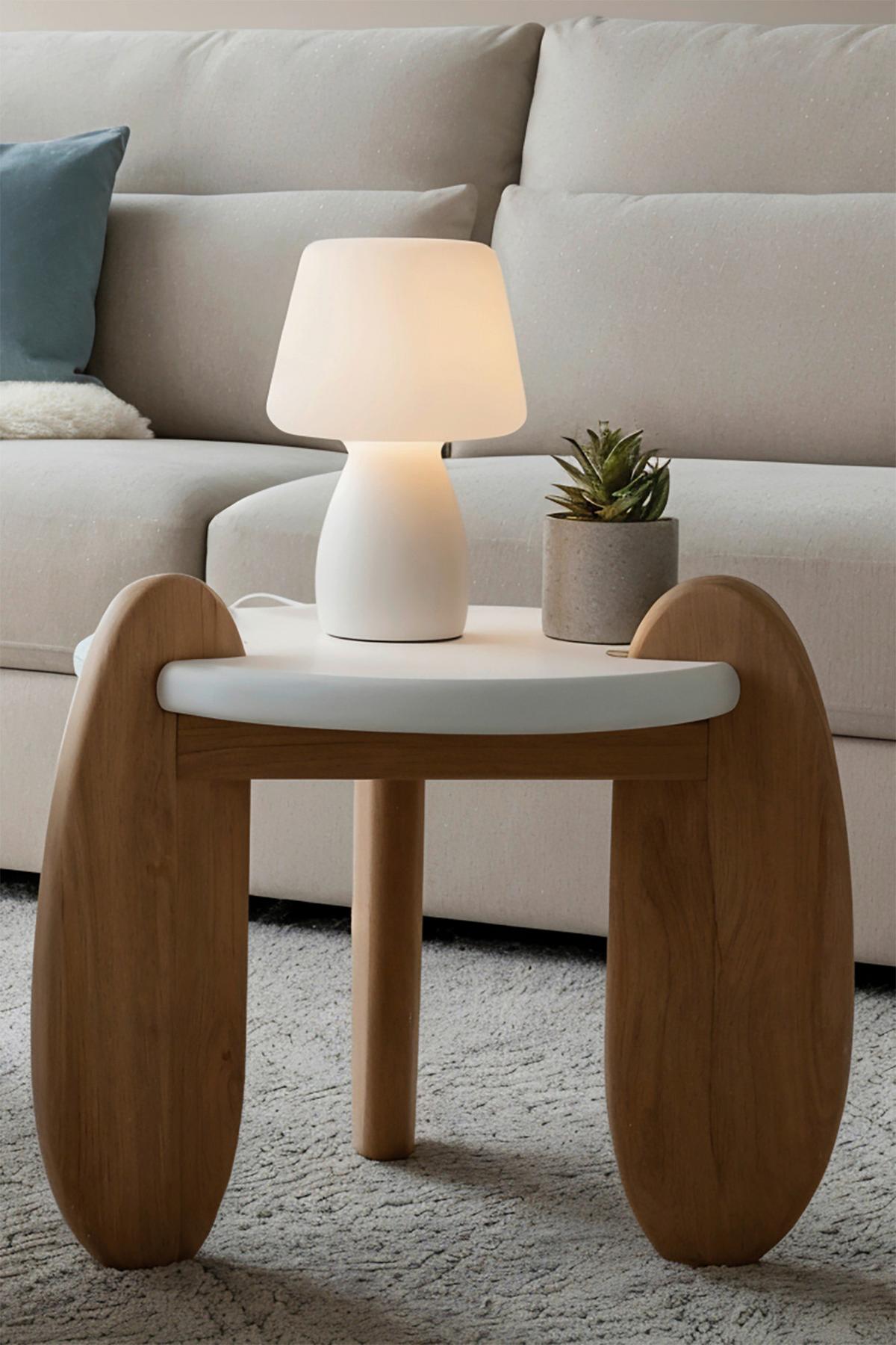 Couchtisch Naturfarben/Weiß B: 80 cm - Naturfarben/Weiß, Design, Holz/Holzwerkstoff (80/80/45cm) - MID.YOU