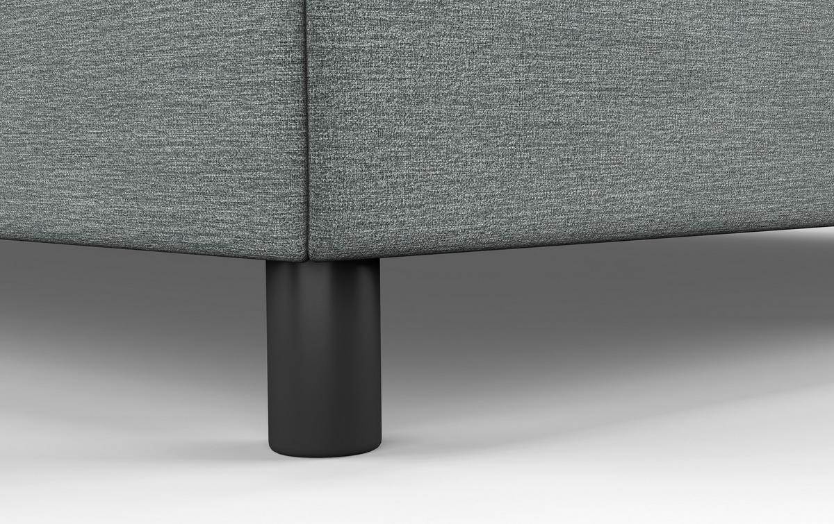 Boxbett mit Topper Andorra 180x200 cm Hellgrün - Schwarz/Hellgrün, MODERN, Holzwerkstoff/Textil (180/200cm) - MID.YOU