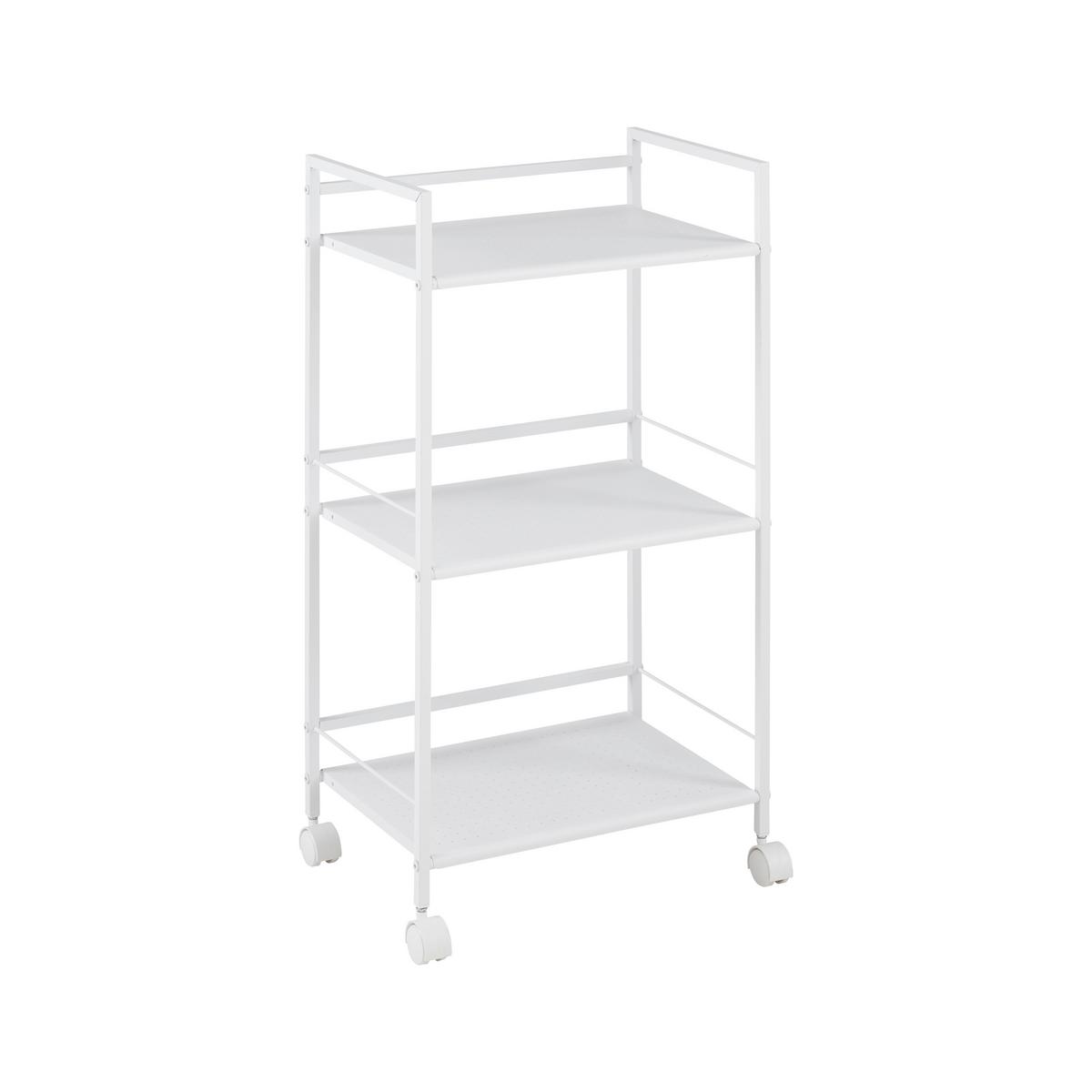 UNIVERZÁLNY VOZÍK LUAN II -BASED/SB- - biela, Modern, kov/plast (42,5/81/29cm) - Based