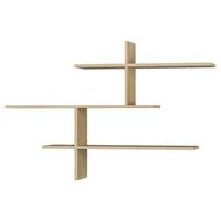 Wandregal Leo Regal - Eichefarben, Design, Holzwerkstoff (123/81/22cm) - Livetastic