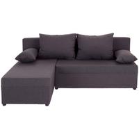 Rohová sedačka JON, tmavosivá, obojstranná,lôžko,úl.priestor - čierna/tmavosivá, Design, textil/plast (147/195cm) - P & B