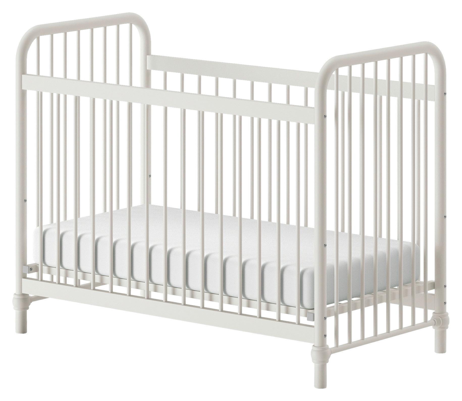 Gitterbett Bronxx 60x120 Cm Eisen Weiß Inkl. Gitter+ Rost