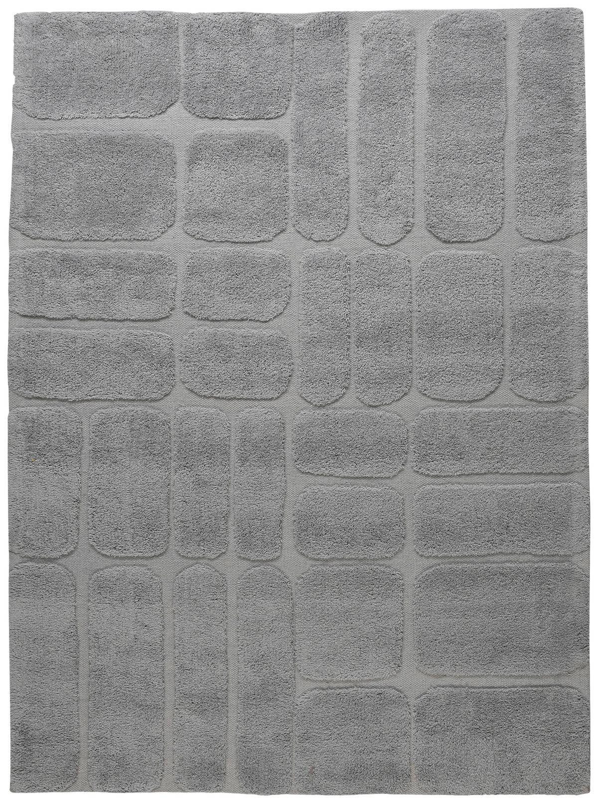 Wollteppich Bermudez Grauer Weichteppich - Grau, Basics, Textil (160/230cm)