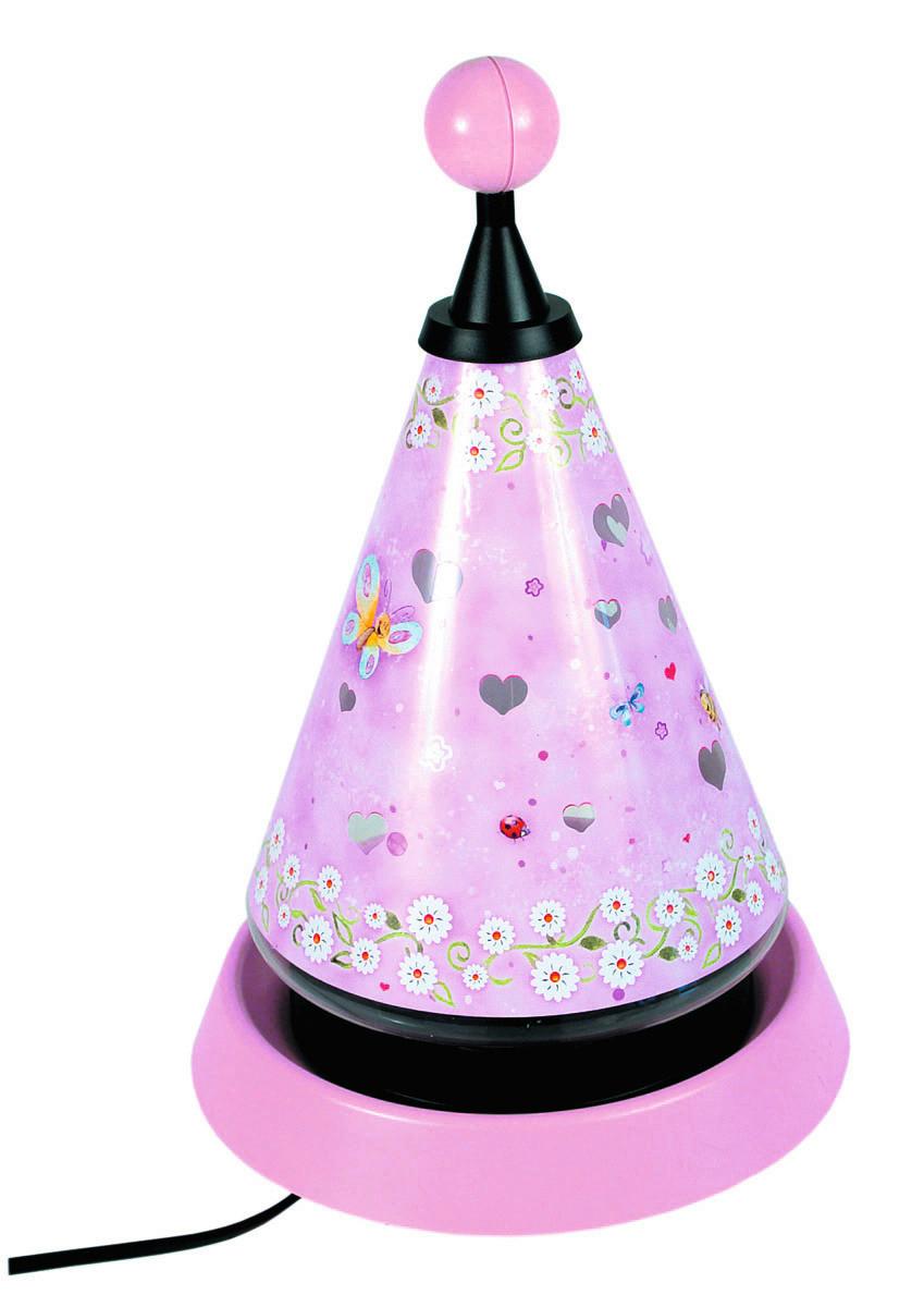 Tischlampe Carousel Margeriten Mulitcolor/rosa Für Kinder - Multicolor/Rosa, Design, Kunststoff (21/35cm) - Niermann