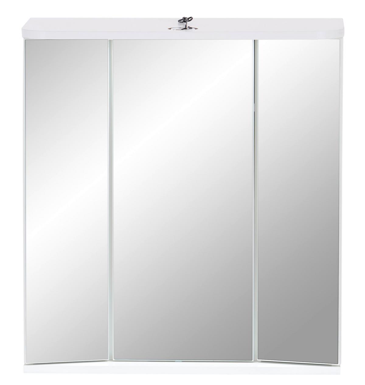 Skrinka so zrkadlom MX 180 - VERONA VR 22 - biela, Konventionell, kompozitné drevo (64cm)