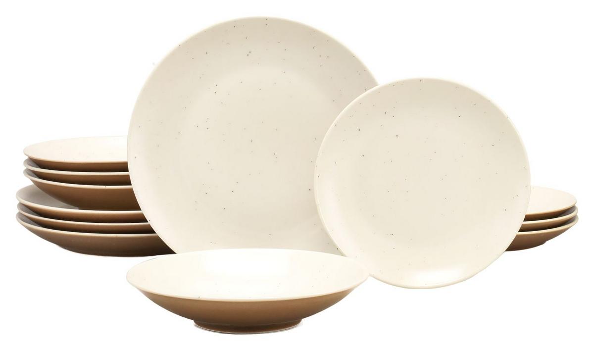 Tafelservice Sand Dunes Steinzeug 4 Pers. Geschirr Set - Multicolor, Trend, Keramik - Creatable