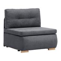 Rozkladacie kreslo MODENA, antracitová - čierna/prírodná farba, textil/plast (89/88/90cm) - Based