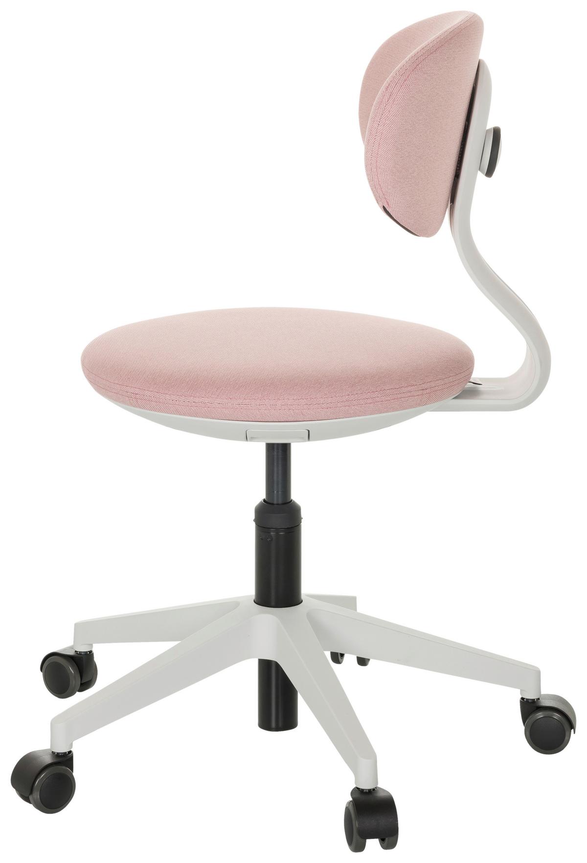 Jugenddrehstuhl Minimovo - Rosa/Weiß, Basics, Kunststoff/Textil (42/66-87/52cm) - MID.YOU