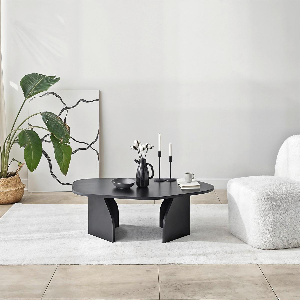 COUCHTISCH Schwarz B: 100cm - Schwarz, MODERN, Holzwerkstoff (100/35/60cm)
