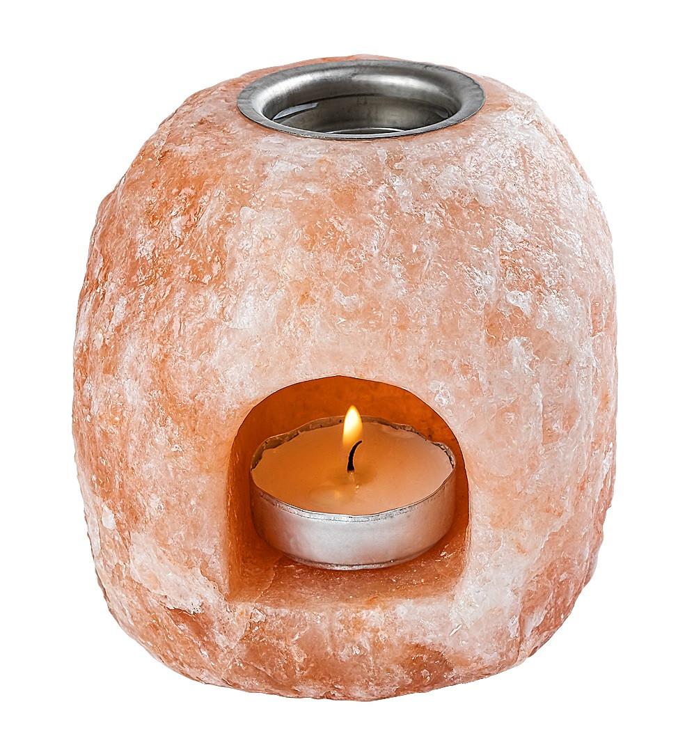 Sólámpa Saltor - narancs, Basics, kő/fém (11cm)