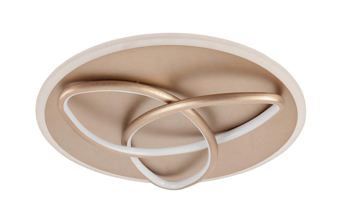 Stropné LED svietidlo FIBMO, P: 40cm - cappuccino, Modern, kov/plast (40/7cm) - Premium Living