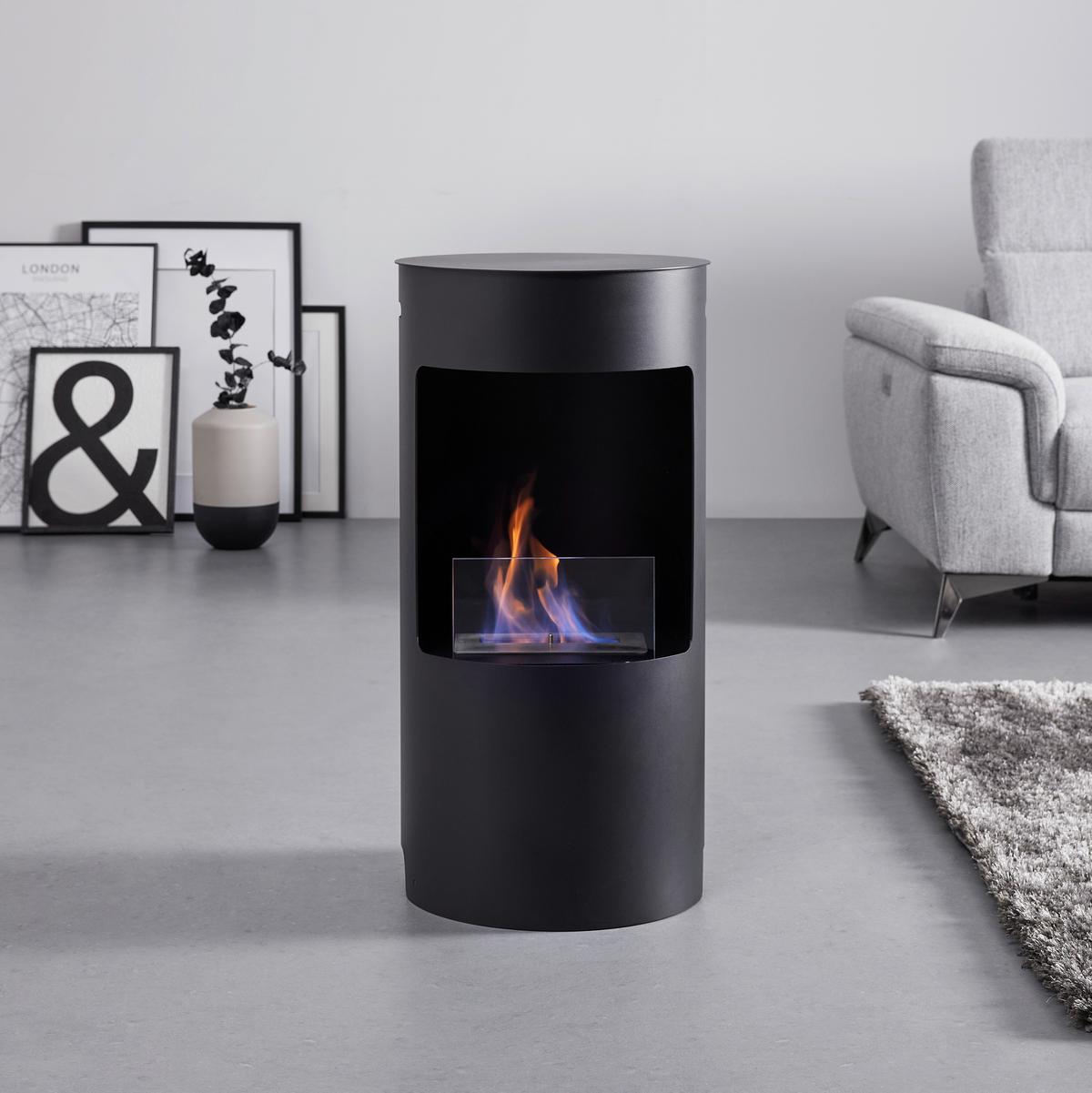 Krb na etanol JONAS černý - černá, Moderní, kov/sklo (40/82/40cm) - P & B