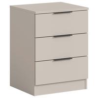 Nachtkästchen Kopenhagen Kaschmir B: 45cm - Kaschmir/Schwarz, MODERN, Holzwerkstoff (45/60/40cm) - Livetastic