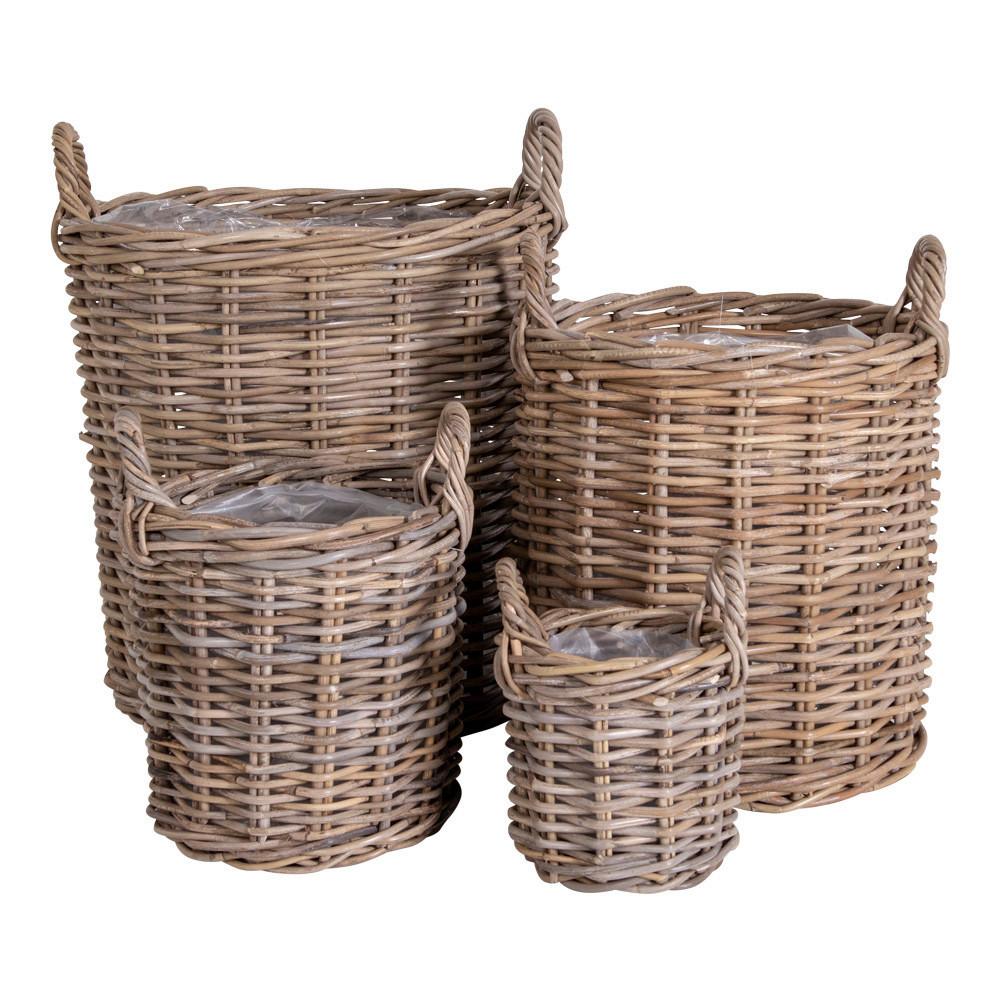 Korbset Caor Baskets 4-teilig - Klar/Braun, Basics, Holz/Kunststoff