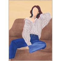 Obraz na plátne DENISE BIG - viacfarebná/magnóliová, kompozitné drevo/textil (100/140cm) - Mömax
