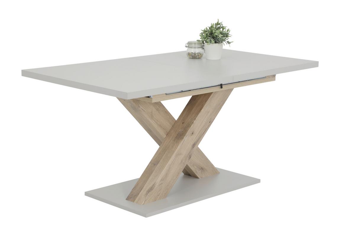 TISCHGRUPPE BEKE G - Eichefarben/Beige, MODERN, Holzwerkstoff/Textil (140 - 180/76/90cm) - P & B