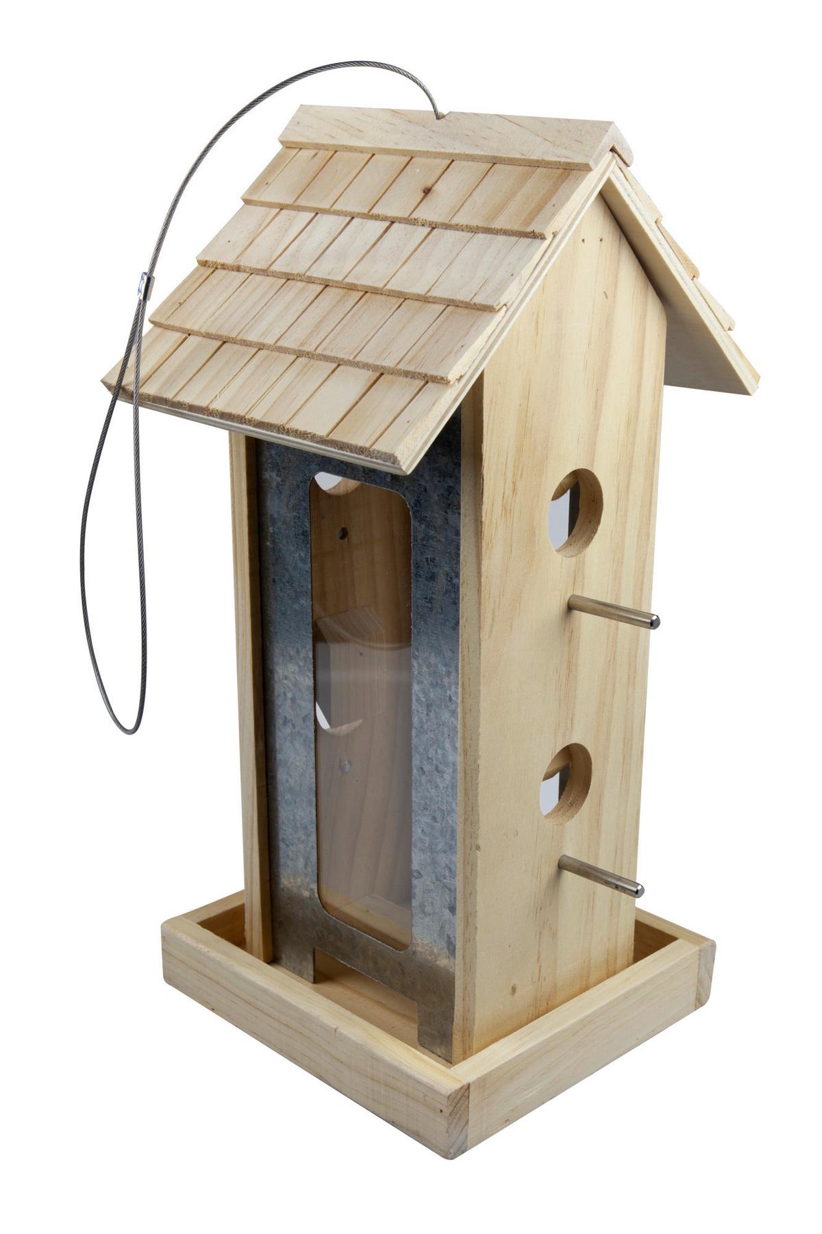 Vogelfuttersilo Country Bxhxt: 19x38x17,5 Cm - Naturfarben, Basics, Holz (19/38/17,5cm) - Windhager