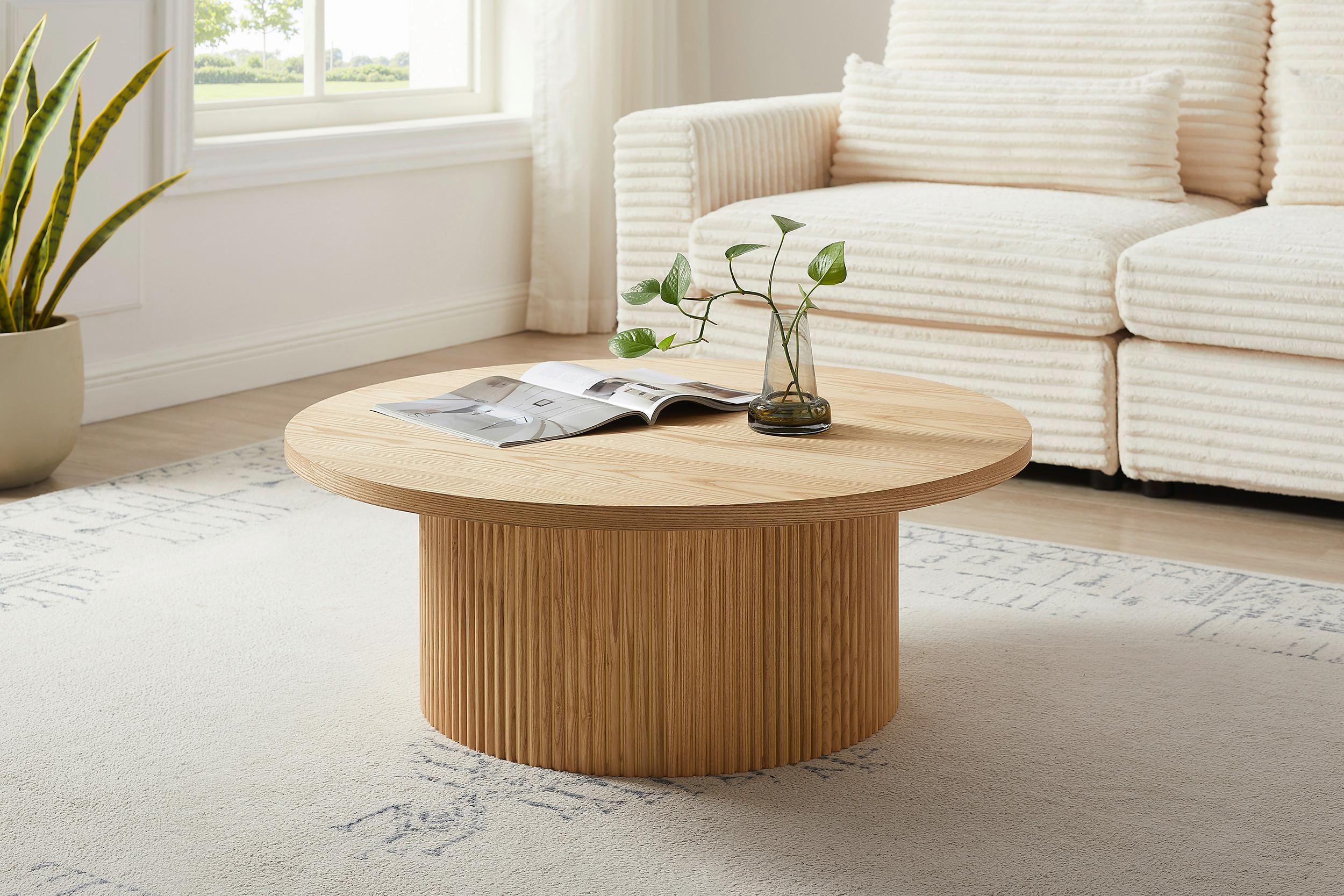 Couchtisch Naturfarben D: 85 Cm - Naturfarben, MODERN, Holzwerkstoff (85/85/33cm) - Livetastic