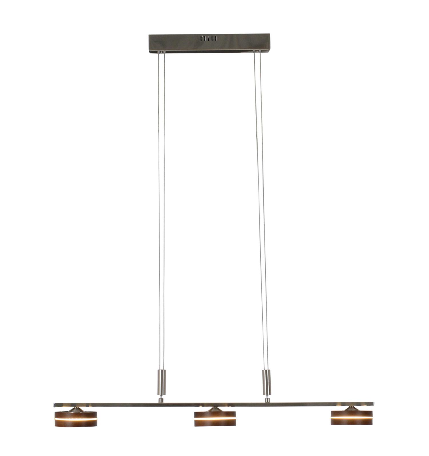 LED-Hängeleuchte Näve H: 80-150 cm 3-Flammig - Natur, Holz/Metall (75/10/80-150cm) - Näve