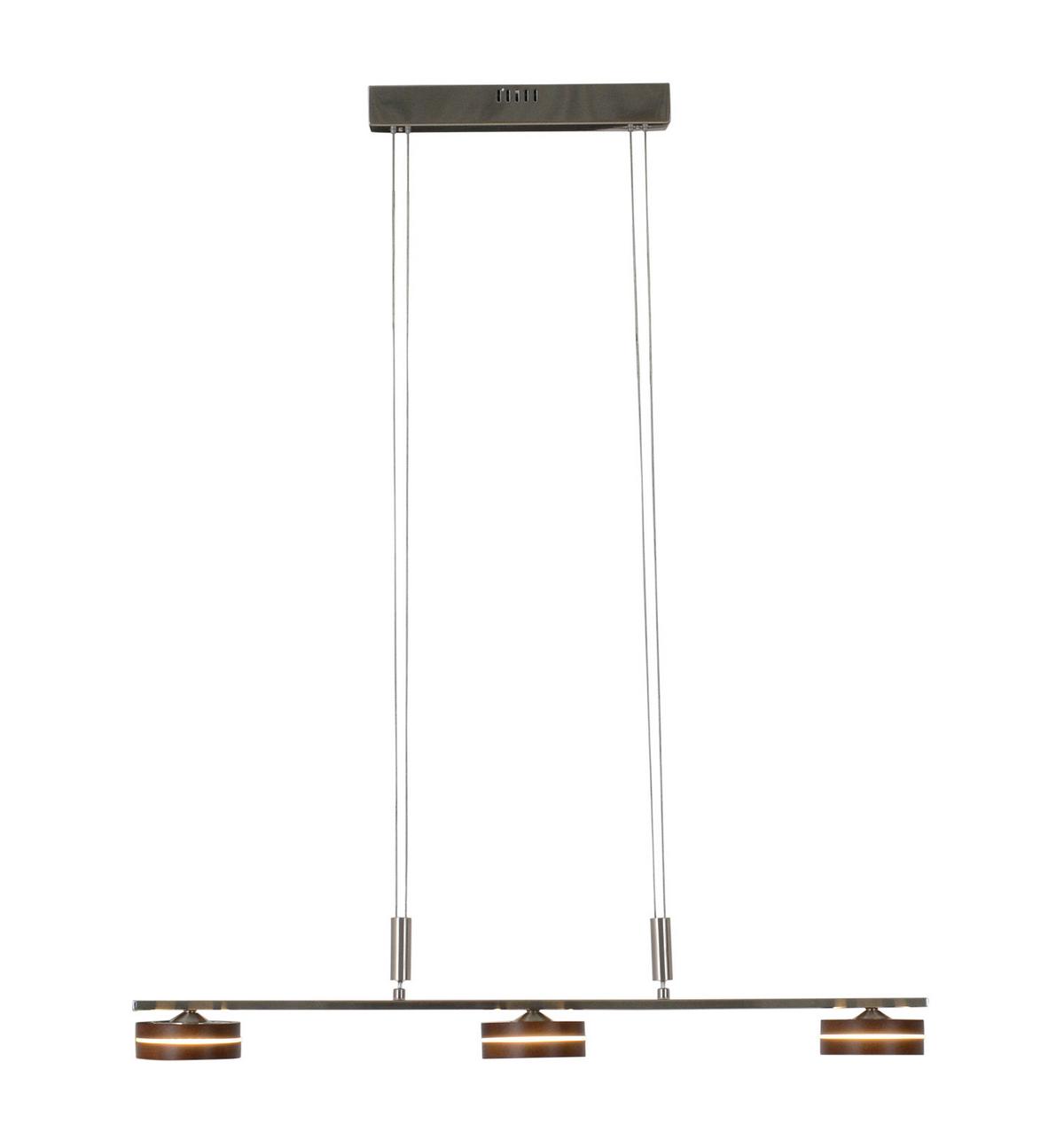 Led-hängeleuchte Näve H: 80-150 Cm 3-Flammig - Natur, Holz/Metall (75/10/80-150cm) - Näve