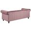 Chesterfield-Sofa Charlietown Samt - Schwarz/Altrosa, KONVENTIONELL, Textil (219/88/78cm) - Carryhome Chesterfield-Sofa Charlietown Samt - Schwarz/Altrosa, KONVENTIONELL, Textil (219/88/78cm) - Carryhome