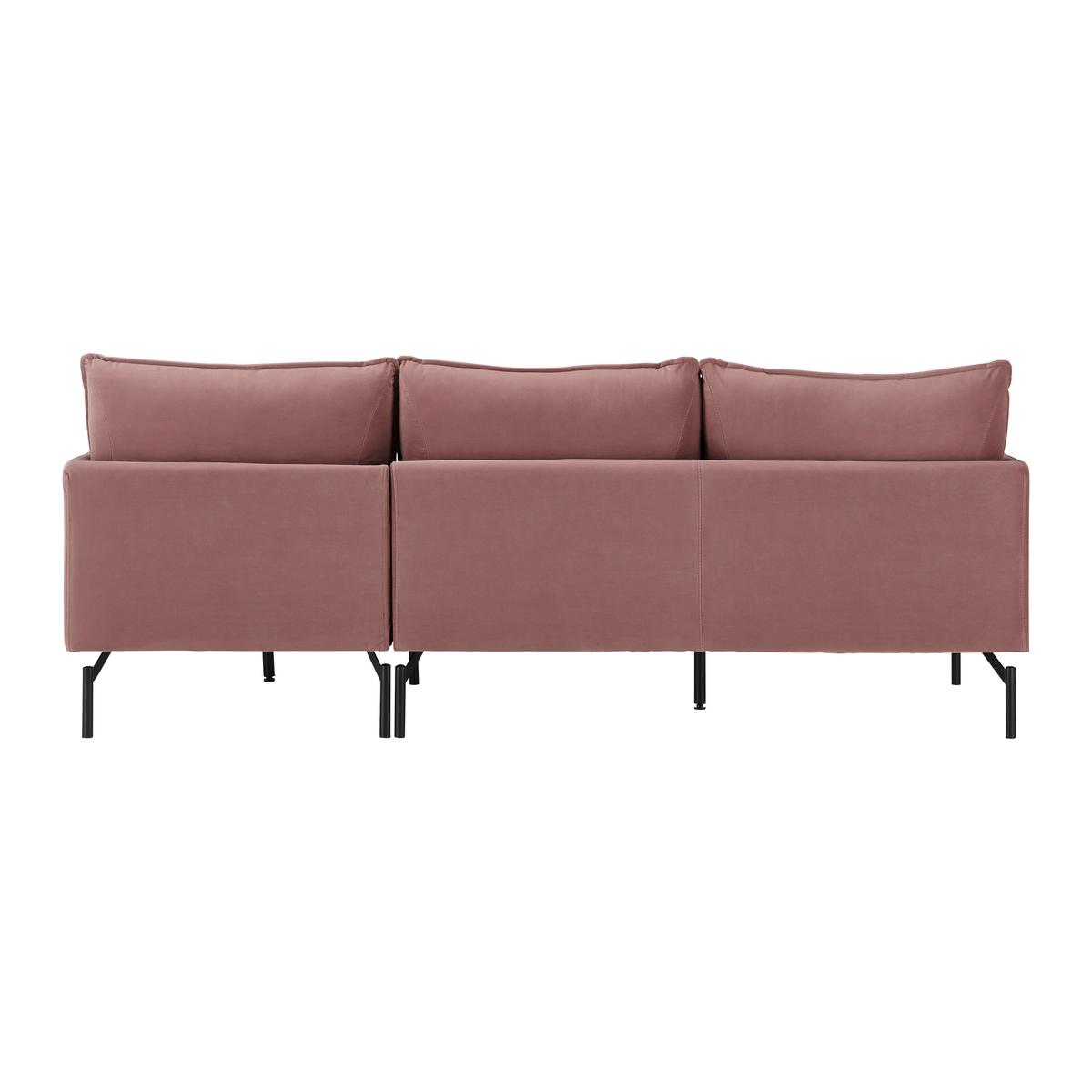 Sedací souprava ROSA ružová - růžová/černá, Moderní, kov/textil (226/84/163cm) - Bessagi Home