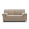 2-Sitzer-Sofa Jamie Armlehnen Beige Webstoff - Chromfarben/Beige, KONVENTIONELL, Textil (145/72/80cm) - MID.YOU