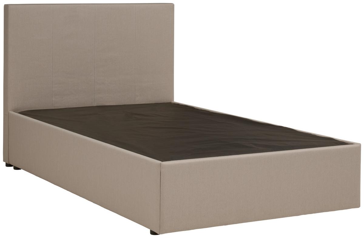 Boxbett mit Topper 140x200 Carolina - Sandfarben/Schwarz, KONVENTIONELL, Holz/Textil (140/200cm) - P & B