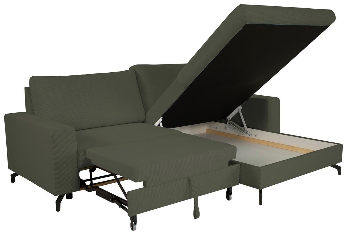 Ecksofa Clara Hellgrün B: 240 Cm - Hellgrün, MODERN, Textil (240/87/177cm)