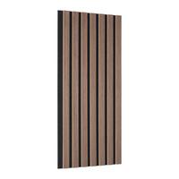 Akustický panel farba orech, 4 ks/sada - farba vlašského orecha, Modern, drevo/kompozitné drevo (60,5/28/1,2cm) - Mömax