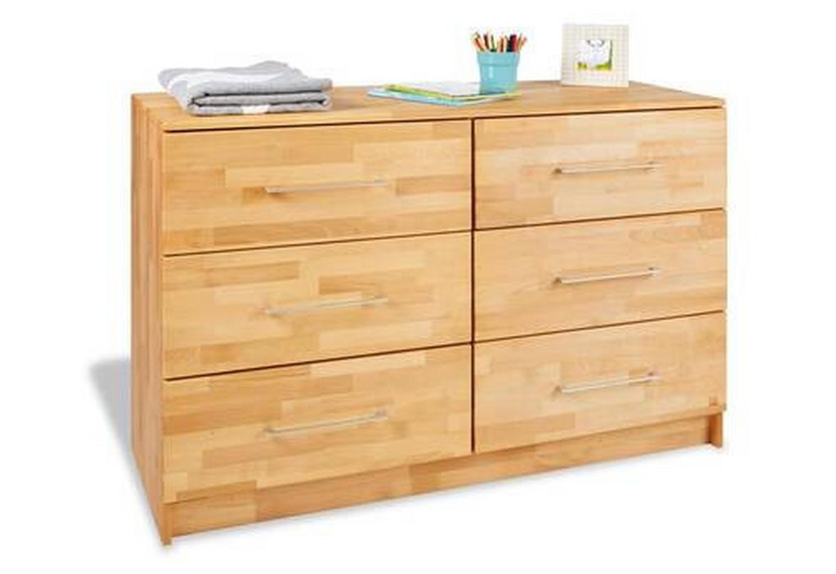 Wickelkommode 132174x Natura - Buchefarben, Natur, Holz (140/101/54-78cm) - Pinolino