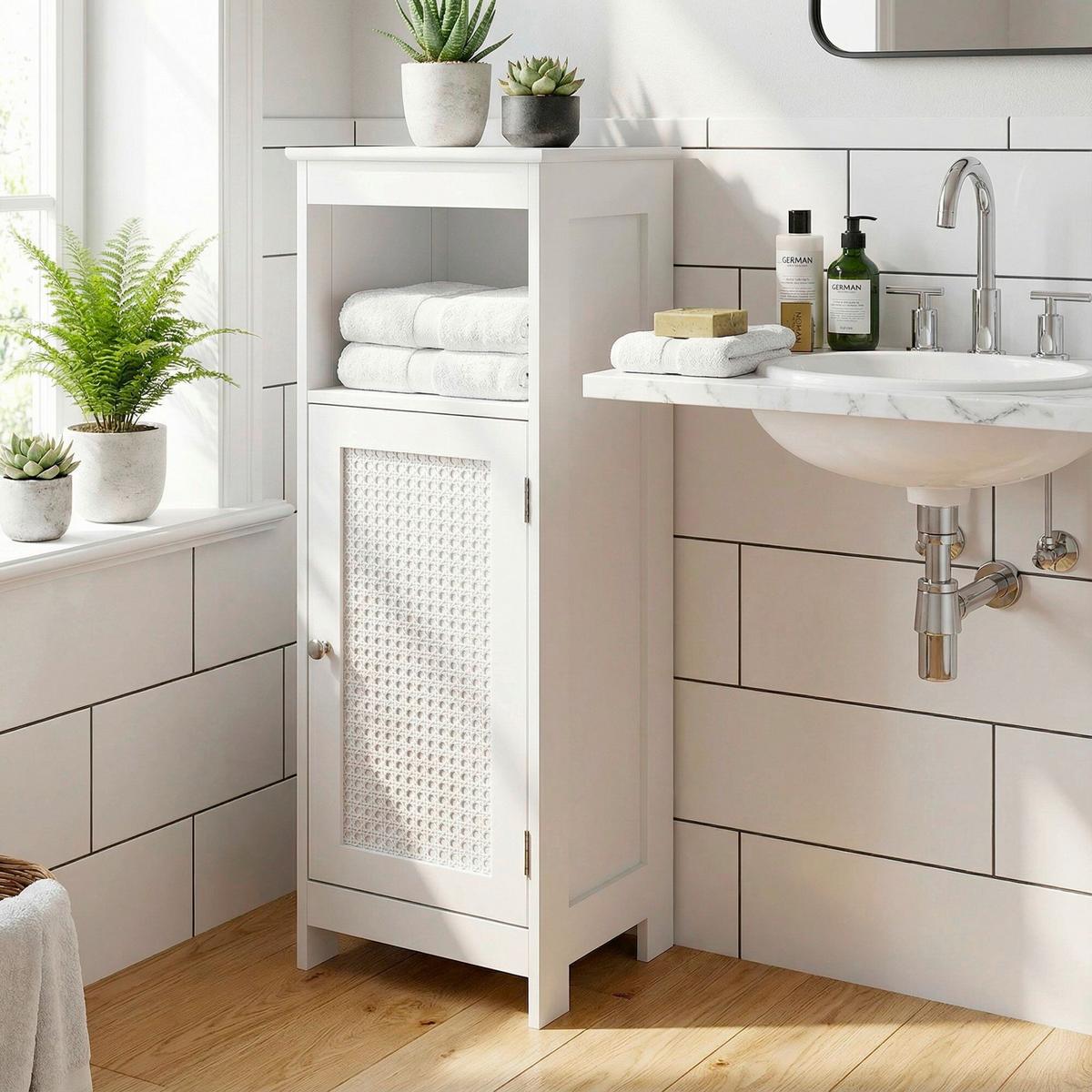 MIDISCHRANK Weiß B: 60cm - Weiß, Design, Holzwerkstoff (30/80/28cm) - Livetastic
