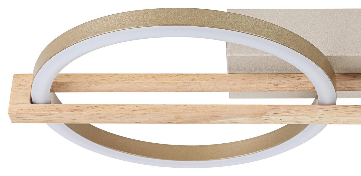 LED-DECKENLEUCHTE CAMILLO - Champagner/Naturfarben, Basics, Holzwerkstoff/Kunststoff (46/20/6cm) - Luca Bessoni