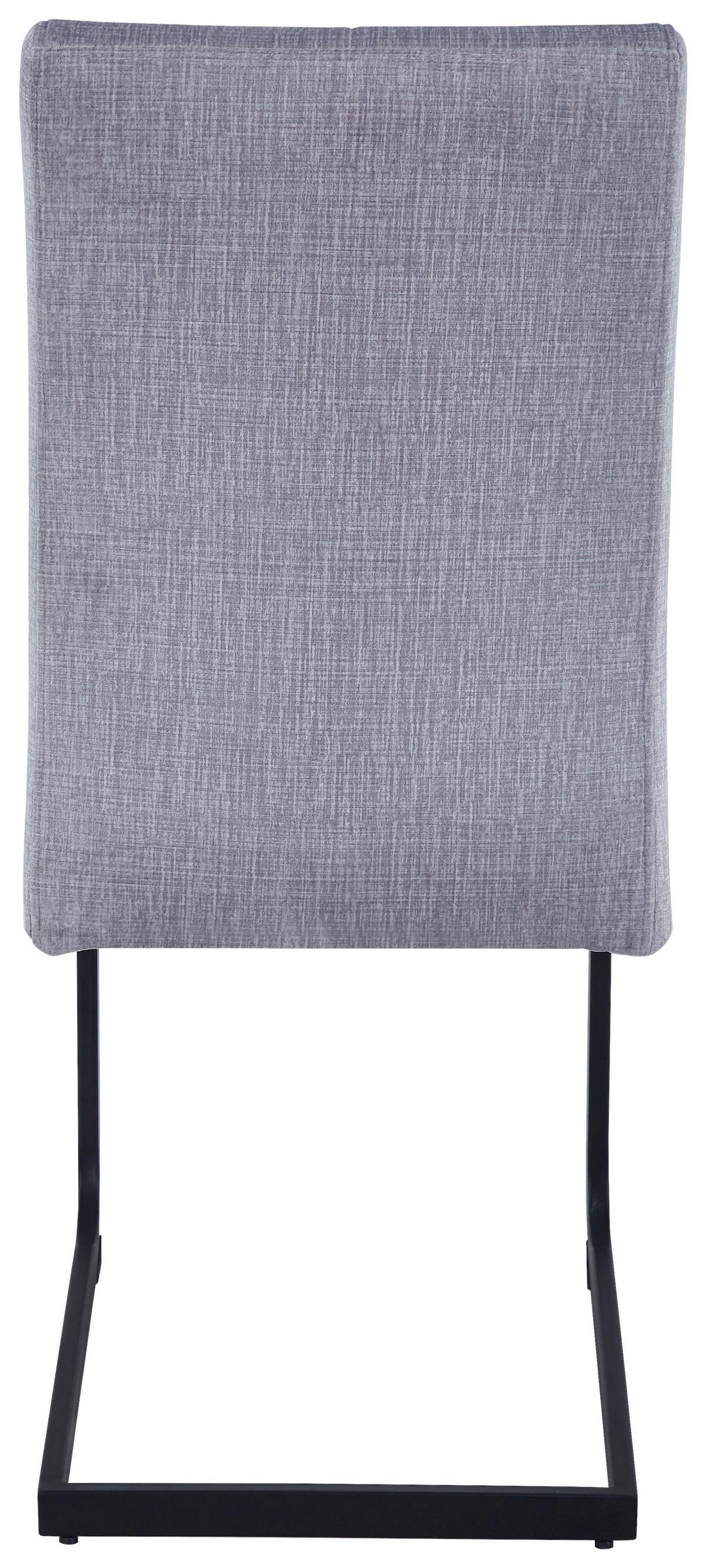 Schwingstuhl Tilos Samt Hellgrau, B: 41 Cm - Hellbraun/Schwarz, KONVENTIONELL, Textil/Metall (41/98/55cm) - MID.YOU