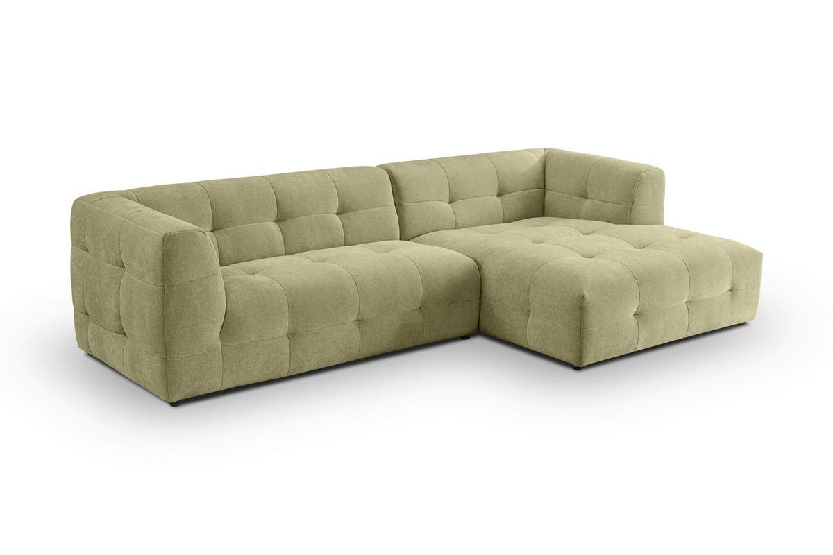 Ecksofa Tenso Grün S: 292x161cm - Beige/Schwarz, Basics, Holz/Textil (292/161cm) - MID.YOU