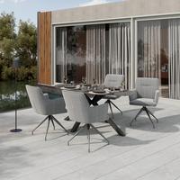 ZÁHRADNÝ STÔL BARI - antracitová, Modern, kov/sklo (200/100/75cm) - Mömax