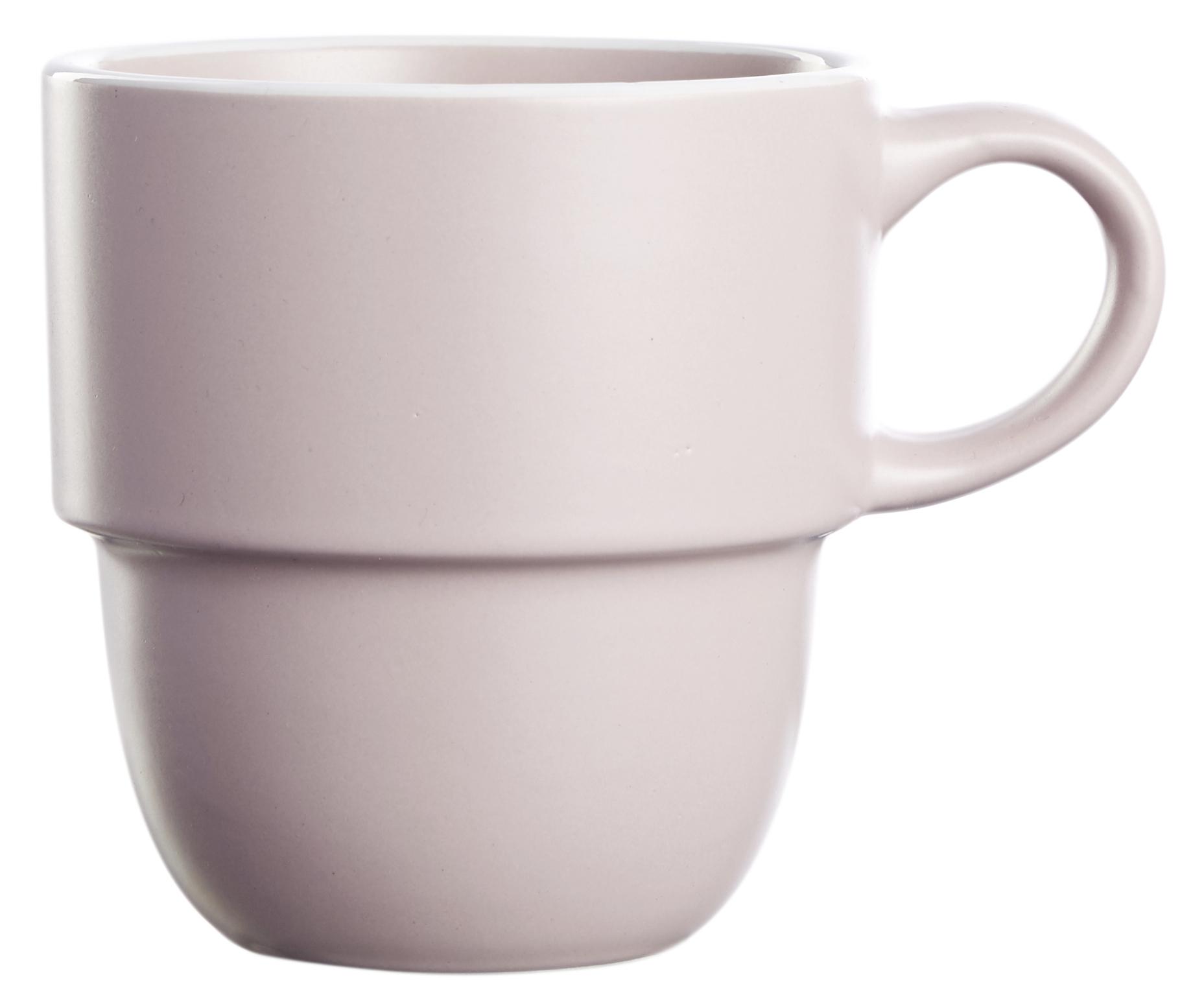 Hrnček Na Kávu Ragnar - ružová, Moderný, keramika (0,36l) - Modern Living