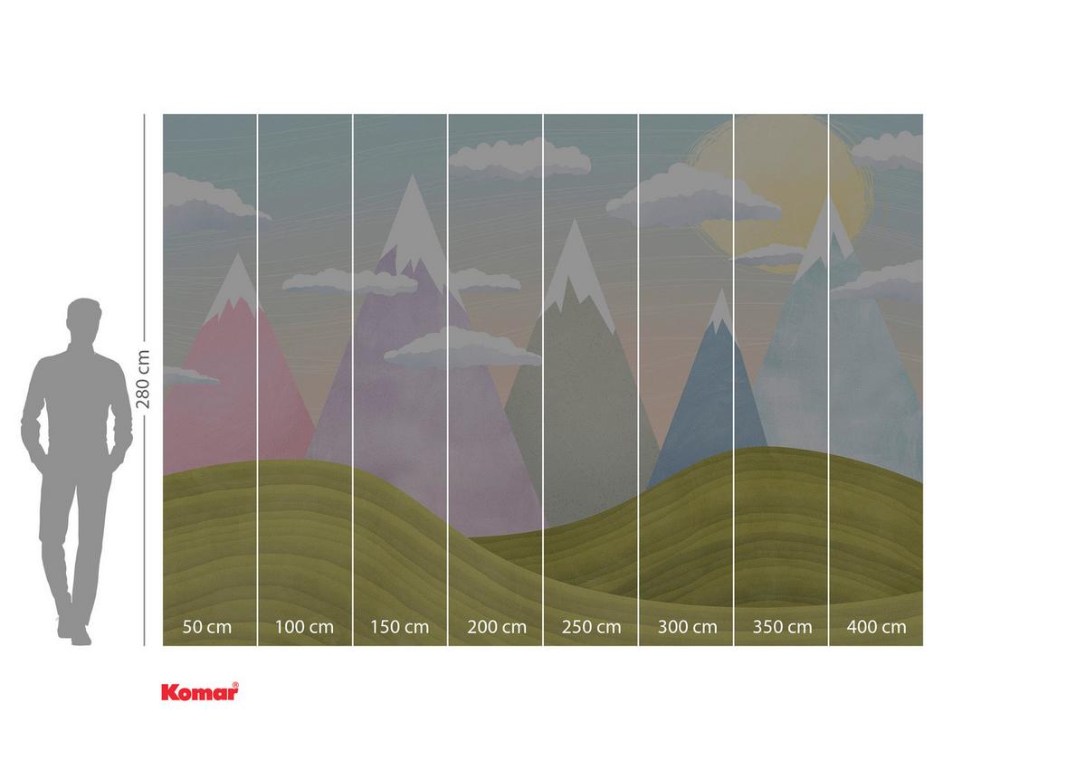 Fototapete Hilltops - Multicolor, Trend, Papier (400/280cm)