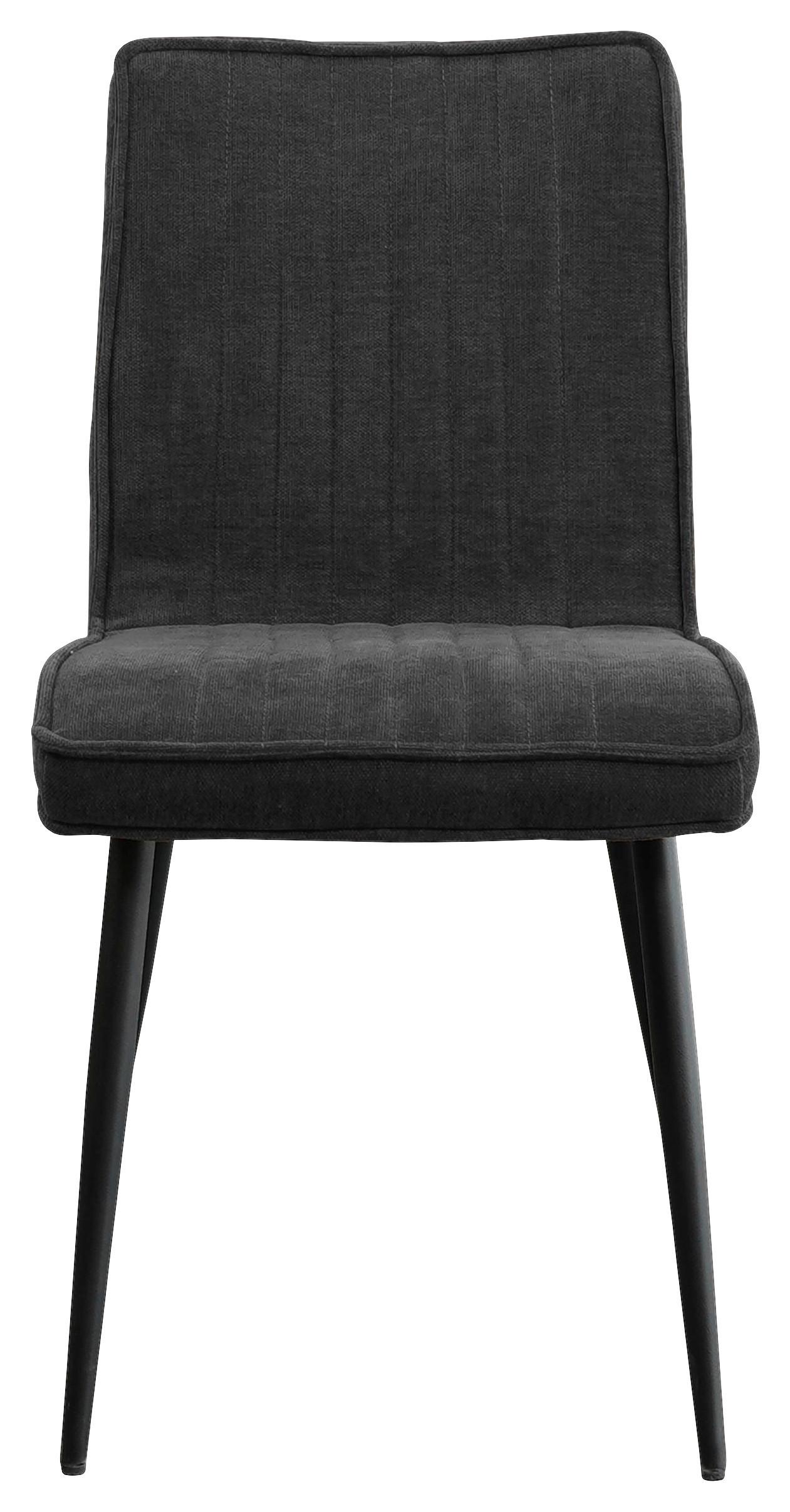 Židle Lena, šedá barva - šedá/černá, Moderní, kov/dřevo (43/86/57cm) - Mömax