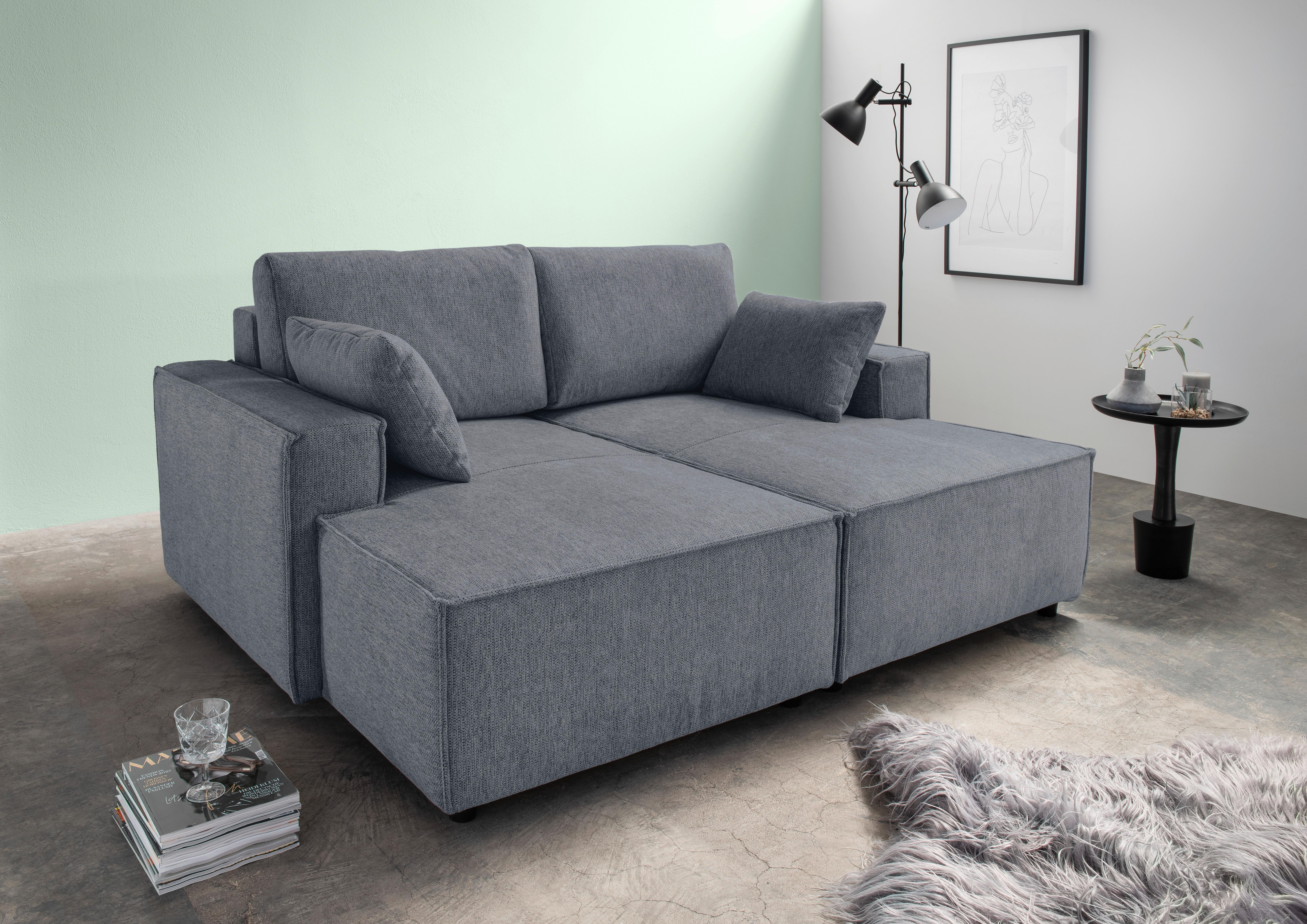 Bigsofa Tramin Anthrazit B: 188 Cm - Anthrazit/Schwarz, MODERN, Textil (188/86/154cm) - Livetastic