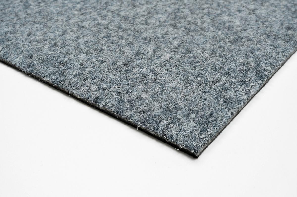 Teppichfliese Graublau Solid Vel 50x50 cm Florhöhe 4 mm - Graublau, Basics, Textil (50/50cm)